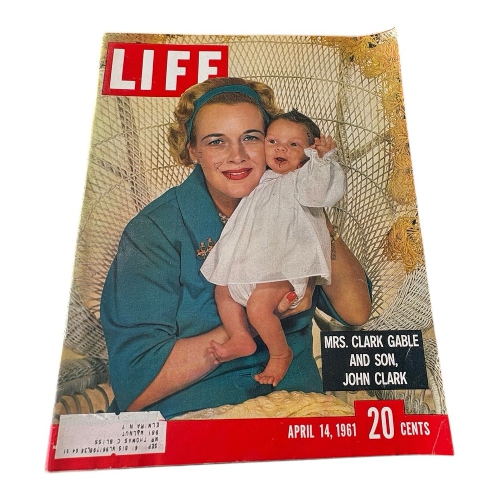 Life Magazine April 14 1961 Mrs Clark Gamble And Son, John Clark